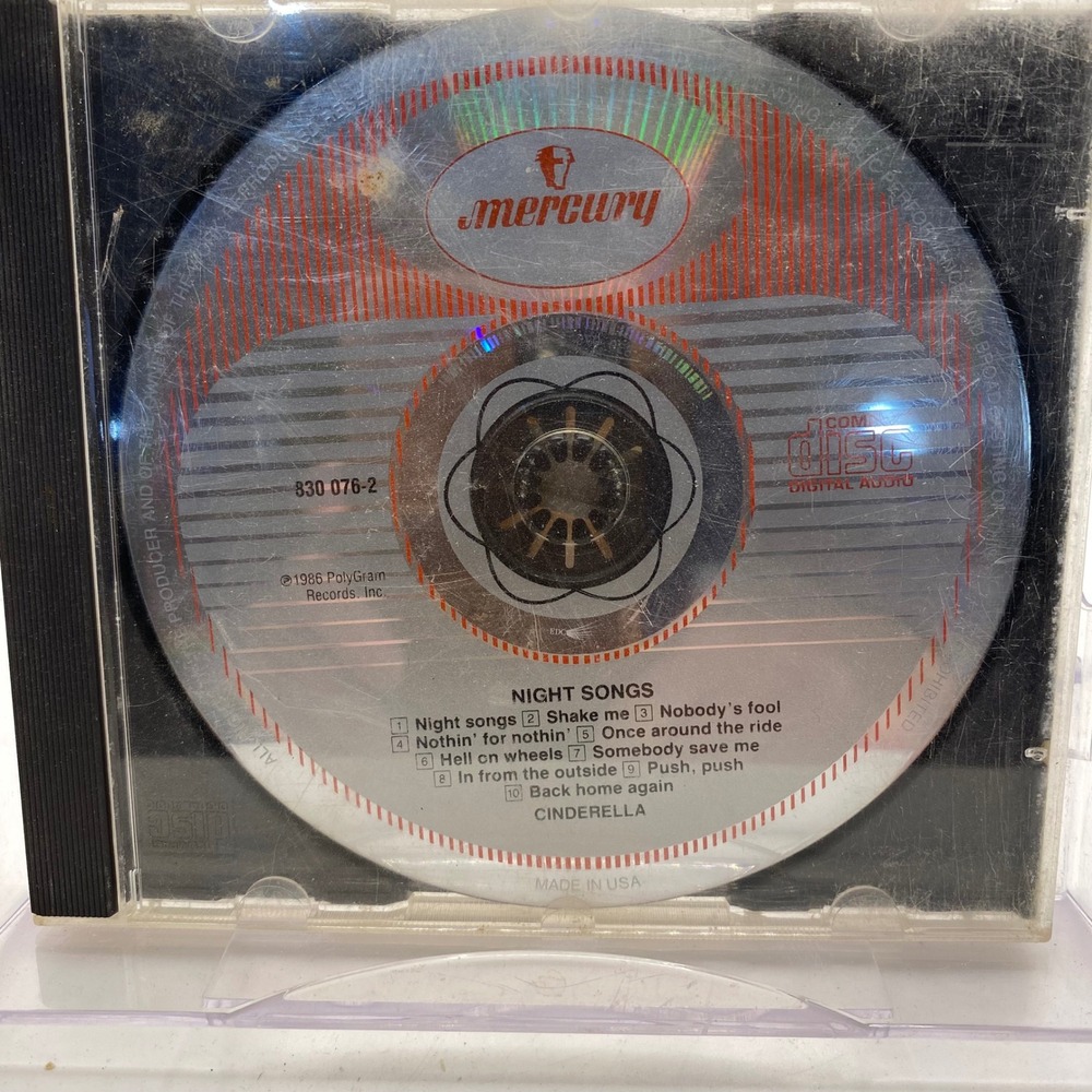 Cinderella Night Songs CD 1986 Mercury Records‎ 830 076-2 Glam Metal Rock